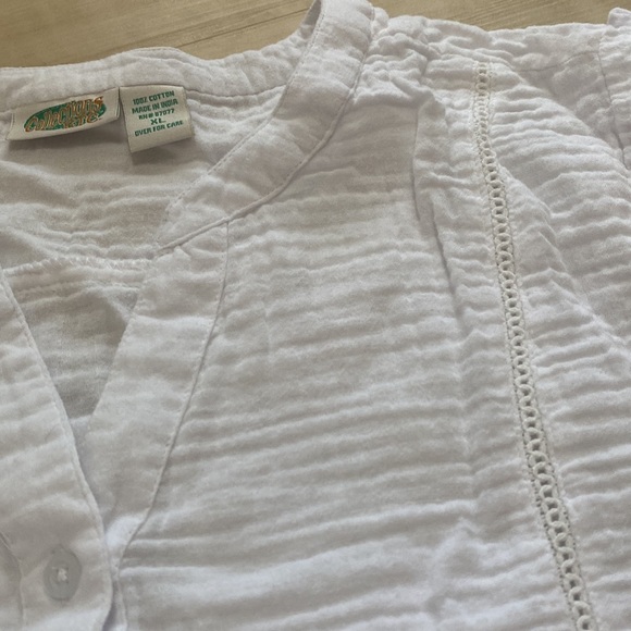 Collections ETC. Womens XL White Texture Knit Button Front. So Cute. - Picture 12 of 12